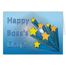 Happy Boss's Day Shooting Star Card