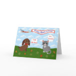 Happy Boss's Day with cat, dog and airplane banner cards