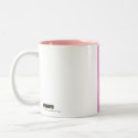 Happy Boss's Day with cup of tea pink brown stripe mug