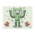 Happy Bot and Friends - PostCard by andymcnally Happy Bot and Friends - PostCard