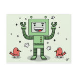 Happy Bot and Friends - PostCard