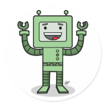 Happy Bot - Stickers by andymcnally Happy Bot - Stickers