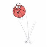happy bouncing basketball photo sculpture