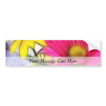 Happy Bouquet of Flowers Bumper Sticker