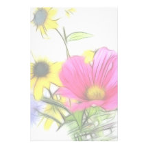 Happy Bouquet of Flowers Customized Stationery