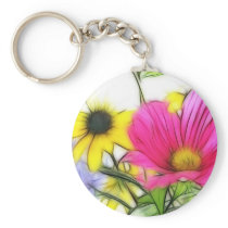 Happy Bouquet of Flowers Keychains