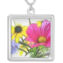 Happy Bouquet of Flowers Necklaces