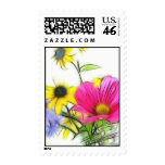 Happy Bouquet of Flowers Postage Stamp
