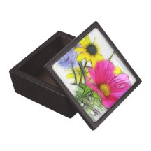Happy Bouquet of Flowers Premium Jewelry Boxes