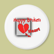 "Happy Broken Heart"--Funny Valentine Gifts magnets
