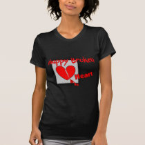 "Happy Broken Heart"--Funny Valentine Gifts t-shirts