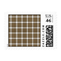 Happy Brown Bear Auburn Plaid Stamps stamps