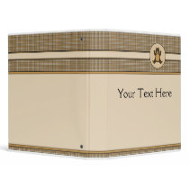 Happy Brown Bear Brown Plaid Binder binders
