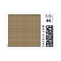 Happy Brown Bear Brown Plaid Stamps stamps