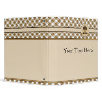 Happy Brown Bear Caramel Plaid Binder binders