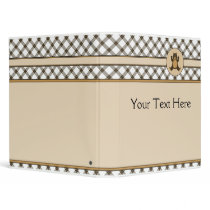 Happy Brown Bear Cocoa Plaid Binder binders