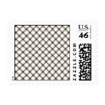 Happy Brown Bear Cocoa Plaid Stamps
