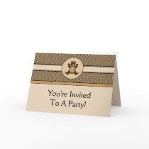 Happy Brown Bear Color Swatches Invitation Card cards