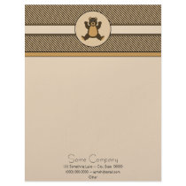 Happy Brown Bear Color Swatches Letterhead letterhead