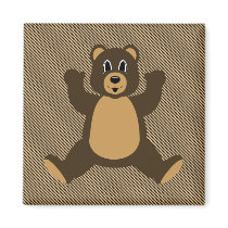 Happy Brown Bear Color Swatches Magnet magnets