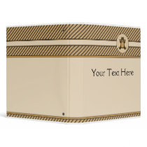 Happy Brown Bear Diagonal Stripes Binder binders
