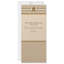 Happy Brown Bear Diamonds Invitation invitations