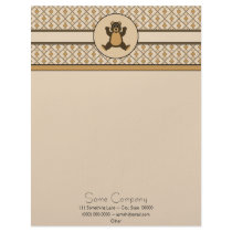 Happy Brown Bear Diamonds Letterhead letterhead