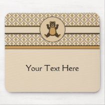 Happy Brown Bear Diamonds Mousepad mousepads