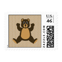 Happy Brown Bear Diamonds Stamps stamps