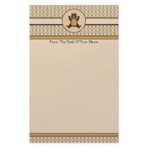 Happy Brown Bear Diamonds Stationery stationery