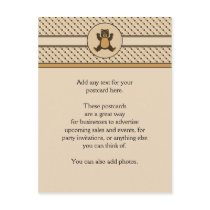 Happy Brown Bear Dots Postcard postcards