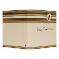 Happy Brown Bear Horizontal Stripes Binder binders