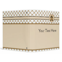 Happy Brown Bear Tan Plaid Binder binders