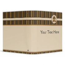 Happy Brown Bear Vertical Stripes Binder binders