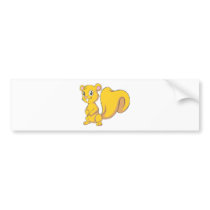 Happy Brown Squirrel bumper stickers