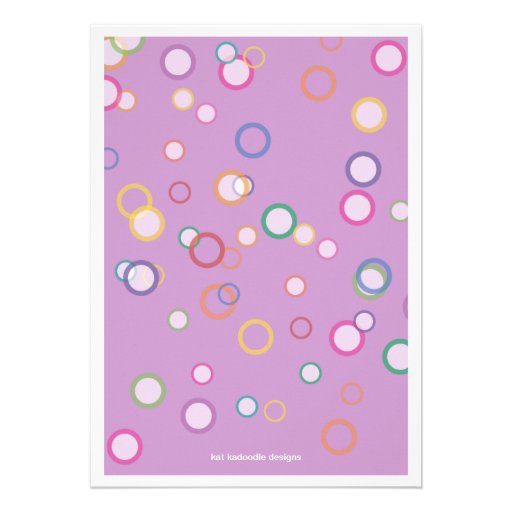 Happy Bubbles! Colorful Age Number Birthday Party Custom Invitation