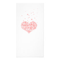 happy bubbling heart custom photo card