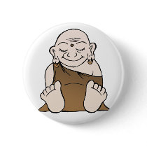 Happy Buddha Button by littleamylee Happy Buddha Button