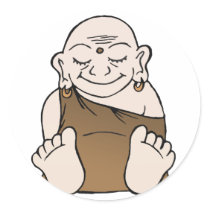 Happy Buddha Stickers by littleamylee Happy Buddha Stickers