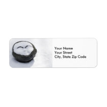 Happy Buddha With Snow Facial return address label labels