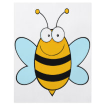 happy bumble bee goofy cartoon full color flyer