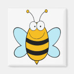 happy bumble bee goofy cartoon fridge magnet