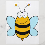 happy bumble bee goofy cartoon full color flyer