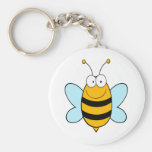 happy bumble bee goofy cartoon key chains