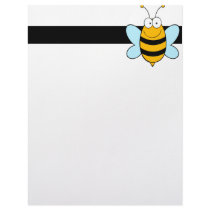 happy bumble bee goofy cartoon letterhead