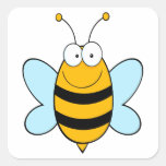 happy bumble bee goofy cartoon stickers