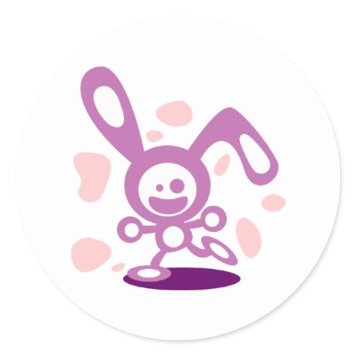 purple happy bunny