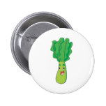 Happy Cabbage Vegetable Pinback Buttons
