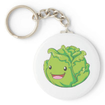 Happy Cabbage Vegetable Smiling Key Chains