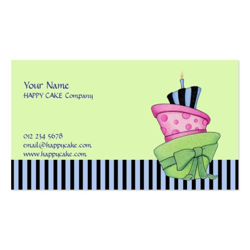 Happy Cake Business Card (front side)